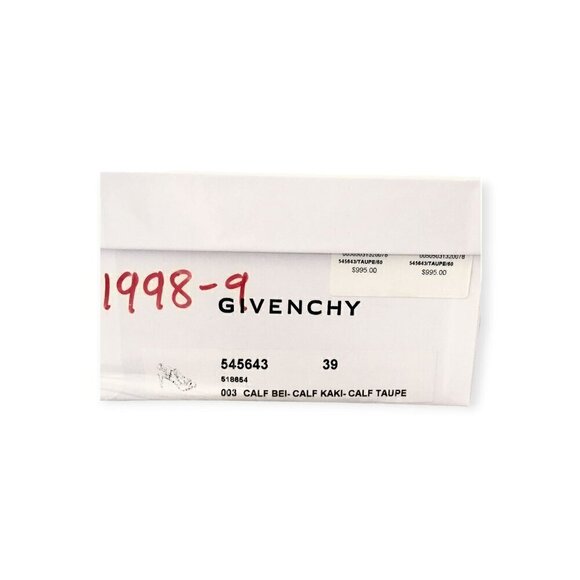 Givenchy two tone sling back sandals in Ecru and Beige Leather, Size 39EU. - Picture 9 of 11